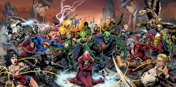 DC ha estado dando pistas y estableciendo las bases de esta gran guerra durante los pasados años, basado en el miedo que ha generado en diversos sectores la unión de personajes tan poderosos como Superman, Batman, Flash y Wonder Woman. (dccomics.com) DC ha estado dando pistas y estableciendo las bases de esta gran guerra durante los pasados años, basado en el miedo que ha generado en diversos sectores la unión de personajes tan poderosos como Superman, Batman, Flash y Wonder Woman. (dccomics.com)
