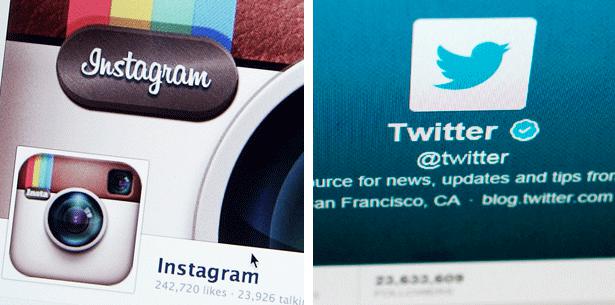 Instagram y Twitter.(Archivo) Instagram y Twitter.(Archivo)