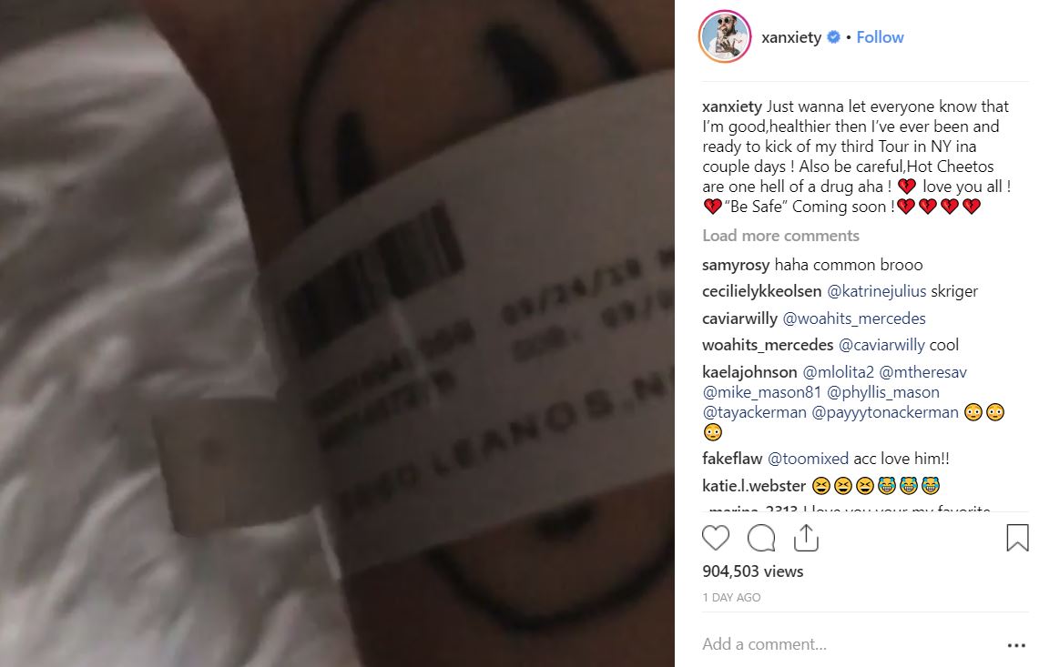 Lil Xan acaba en el hospital por comer demasiadas patatas picantes Lil Xan acaba en el hospital por comer demasiadas patatas picantes