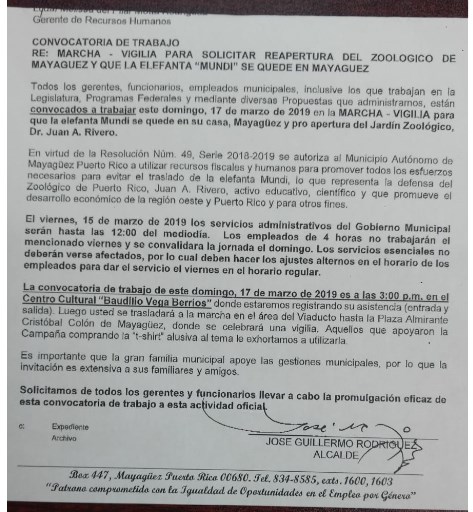 Denuncian que alcalde obliga a empleados a ir a marcha pro 